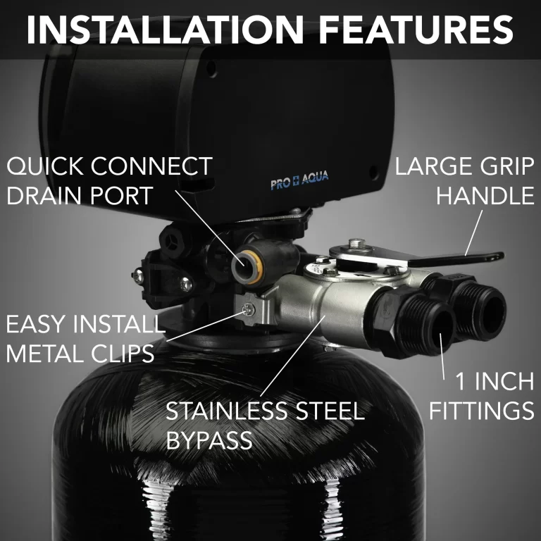 PRO+AQUA Whole House Filter System For Well Water, High Capacity, Proven Contaminant Removal, Auto-Clean, Small Footprint, Zero Water Pressure Drop, US Customer Support, 5 Year Warranty, Built in