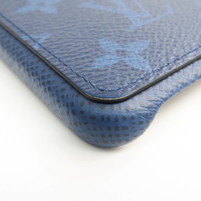 Authenticated Used Louis Vuitton Taiga Monogram Eclipse Phone Bumper Cobalt PHONE / Bumper 11 M30601