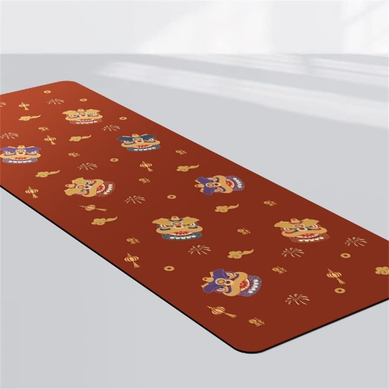 DHTDVD Rubber PU Yoga Mat Printed Exercise Mat for and Sweat-absorbing Fitness Thick Meditation