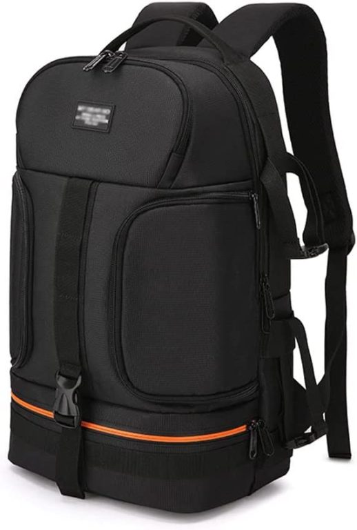 KFJBX Men and Women SLR Camera Backpack Water Repellent Traveling Backpack with Two Quik Access Opening Bag (Color : White-Dinosaur Doodle4)