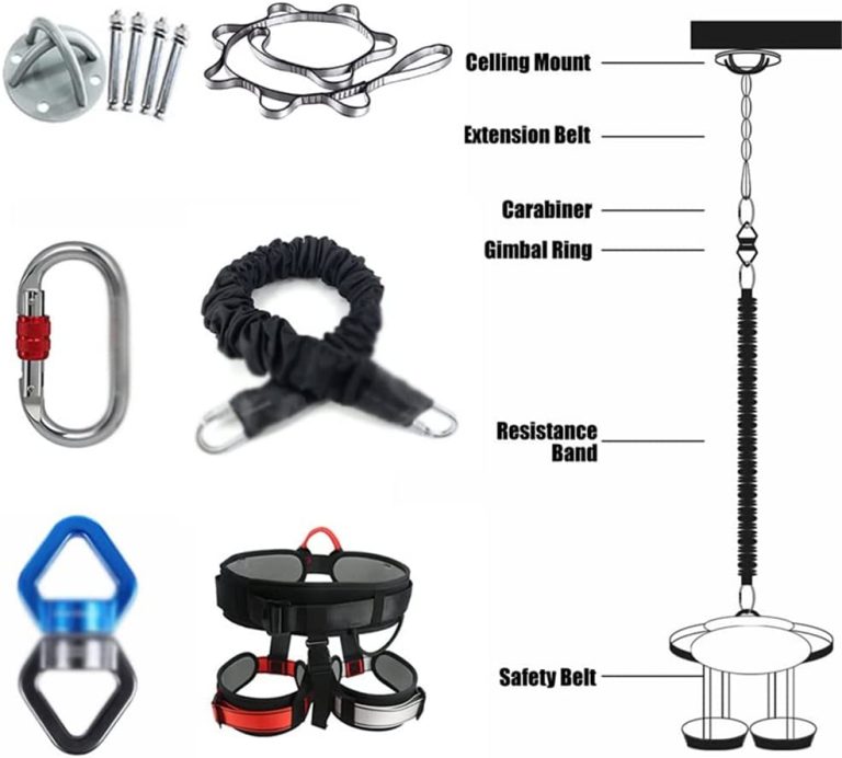LLLY Bungee Dance Flying Suspension Rope Aerial Anti- Yoga Cord Resistance Band Set Workout Fitness Home Gym Equipment (Color : D, Size : 40-60kg)