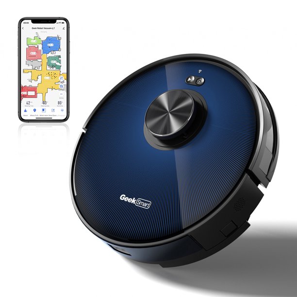 OVERDRIVE Robot Vacuum Cleaner, Smart L7 Robot Vacuum Cleaner and Mop, LDS Navigation, Wi-Fi Connected APP, Selective Room Cleaning, MAX 2700 PA Suction, Ideal for Pets and Larger Home