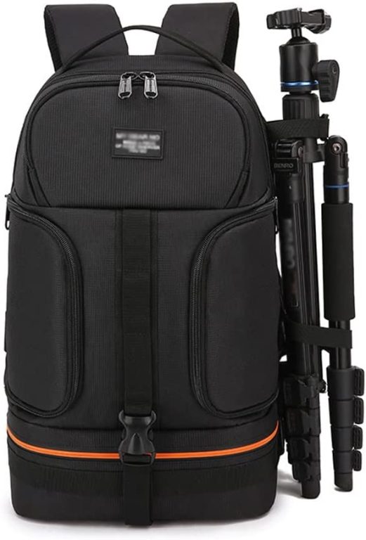 KFJBX Men and Women SLR Camera Backpack Water Repellent Traveling Backpack with Two Quik Access Opening Bag (Color : White-Dinosaur Doodle4)