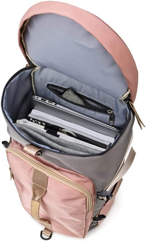 KFJBX Women Gym Bag Backpack Fitness Bags for Shoes Outdoor Shoulder Student Sportbag Travel Bag (Color : Gray, Size : 26cm.25cm.45cm)