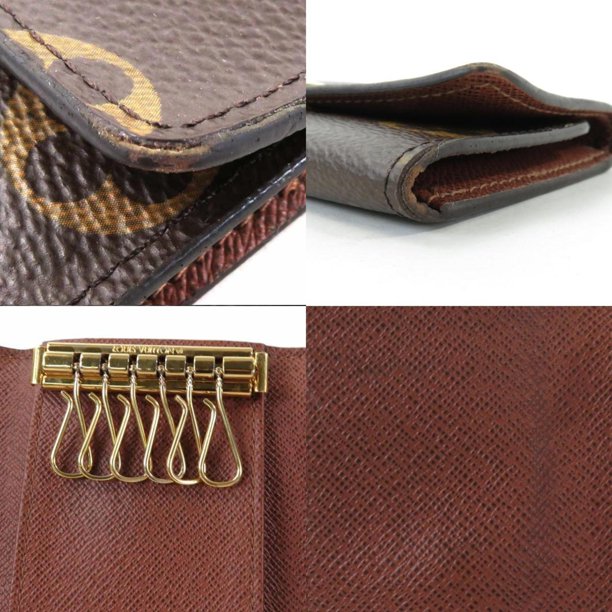 Authenticated Used Louis Vuitton LOUIS VUITTON Key Case 6 Monogram Multicle Canvas/Metal Brown x Gold Unisex M62630
