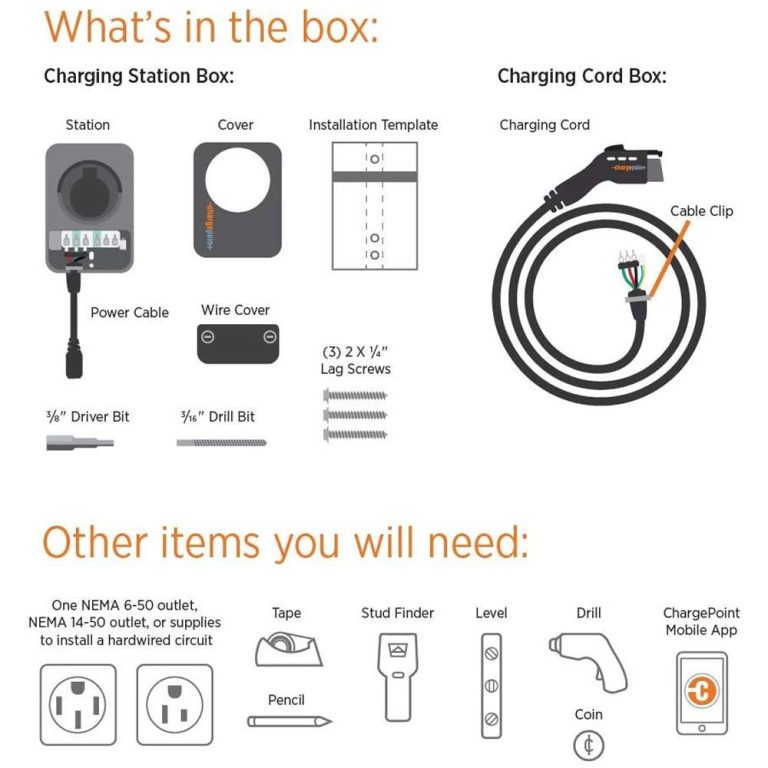 ChargePoint Home Flex Electric Vehicle (EV) Charger, 16 to 50 Amp, 240V, Level 2 WiFi Enabled EVSE, UL Listed, ENERGY STAR, NEMA 14-50 Plug or Hardwired, Indoor / Outdoor, 23-foot cable