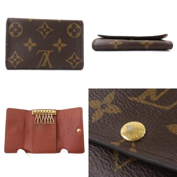 Authenticated Used Louis Vuitton LOUIS VUITTON Key Case 6 Monogram Multicle Canvas/Metal Brown x Gold Unisex M62630