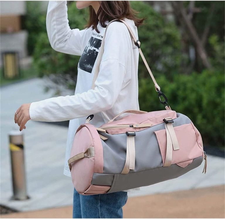 KFJBX Women Gym Bag Backpack Fitness Bags for Shoes Outdoor Shoulder Student Sportbag Travel Bag (Color : Gray, Size : 26cm.25cm.45cm)