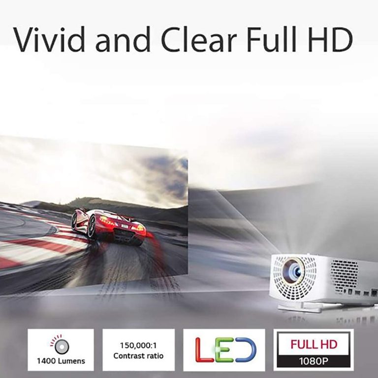 LG HF60LA LED Full HD Cinebeam Projector with Smart TV and Bluetooth Sound Out (White)