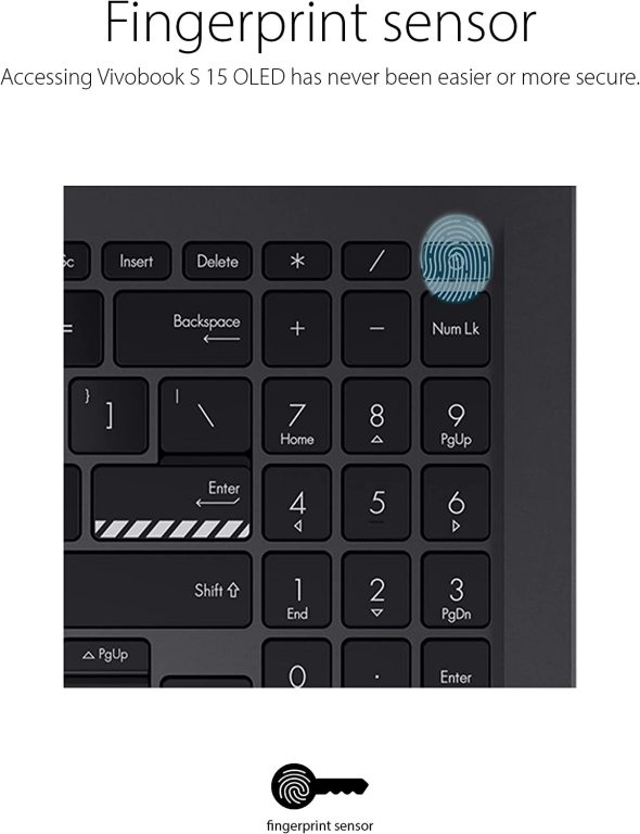 ASUS VivoBook S 15 OLED Slim Laptop, 15.6†FHD OLED Display, Intel Evo Platform, Intel Core i7-12700H CPU, 16GB RAM, 1TB SSD, Windows 11 Home, Indie Black, K3502ZA-ES76