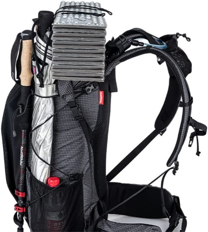 KFJBX Outdoor Bag 40L+5L Ultralight 420D Nylon Waterproof Climbing Backpack Sports Bag Outdoor Hiking Travel Backpack (Color : Blue, Size : 26cm*18cm*56cm)