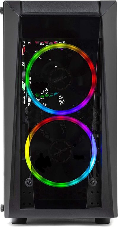 Skytech Blaze II Gaming PC Desktop – AMD Ryzen 5 5600G 3.9 GHz, RTX 3060, 500GB NVME SSD, 16G DDR4 3200, 600W Gold PSU, AC Wi-Fi, Windows 10 Home 64-bit