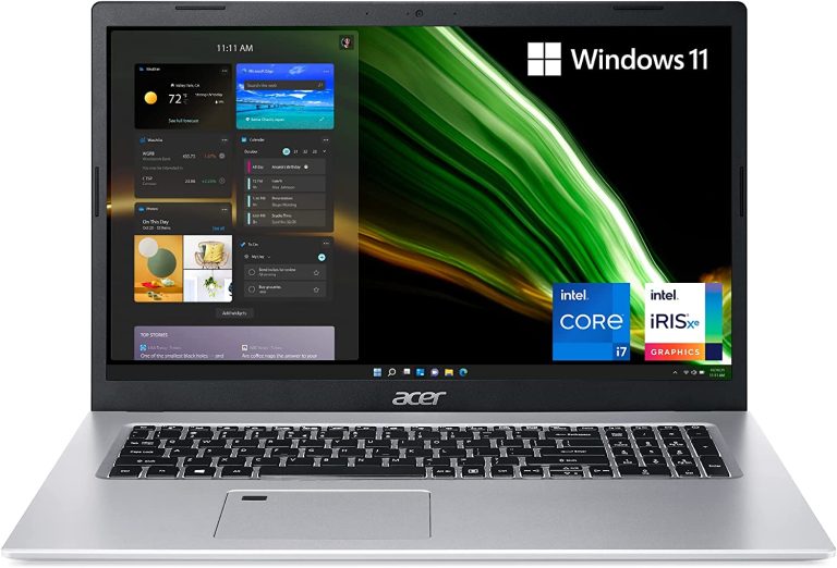 Acer Aspire 5 A517-52-75N6 Laptop | 17.3″ Full HD IPS Display | 11th Gen Intel Core i7-1165G7 | Intel Iris Xe Graphics | 16GB DDR4 | 512GB SSD | WiFi 6 | Fingerprint Reader | BL Keyboard | Windows 11