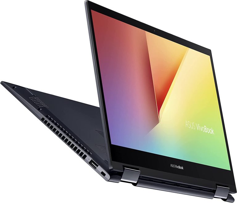 ASUS VivoBook Flip 14 Thin and Light 2-in-1 Laptop, 14â€ FHD Touch Display, AMD Ryzen 7 5700U, 8GB RAM, 512GB SSD, Stylus, Windows 10 Home, Fingerprint Reader, Bespoke Black, TM420UA-DS71T
