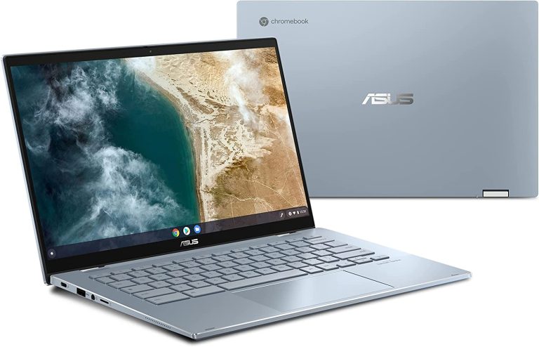 ASUS Chromebook Flip CX5, 14″ Touchscreen FHD Display, Intel Core i7-1160G7 Processor, 512GB PCIe SSD, 16GB RAM, Garaged USI Stylus, Backlit KB, Wi-Fi 6, Chrome OS, Aluminum, CX5400FMA-DN762T-S