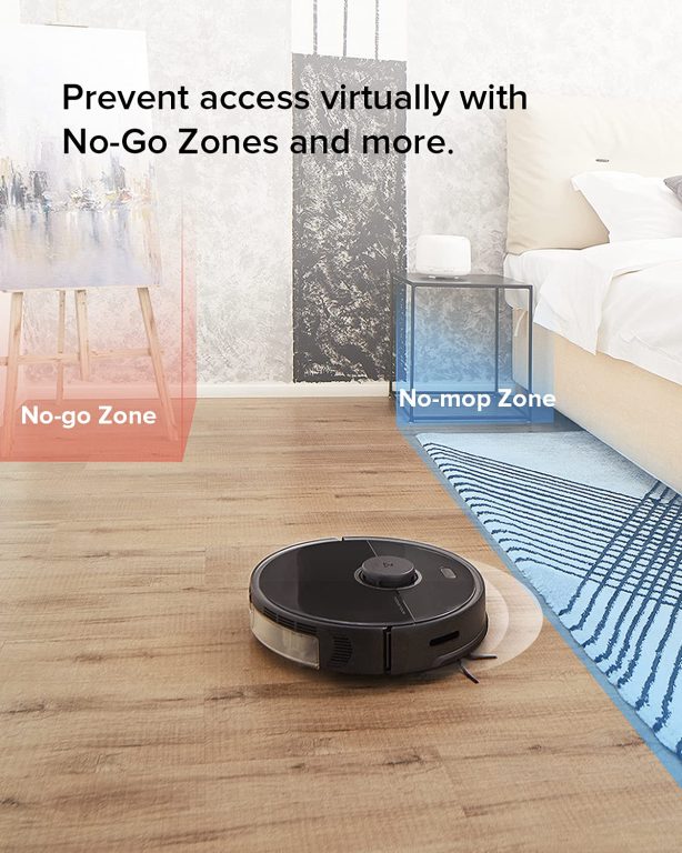 roborock S5 MAX Robot Vacuum and Mop Cleaner, Self-Charging Robotic Vacuum, Lidar Navigation, Selective Room Cleaning, No-mop Zones, 2000