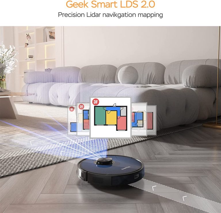 PRODCA L7 Robot Vacuum Cleaner and Mop, LDS Navigation, Wi-Fi Connected APP, Selective Room Cleaning,MAX 2700 PA Suction, Ideal for Pets and Larger Home