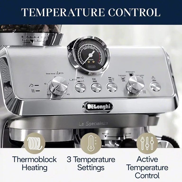 Deâ€™Longhi EC9155M La Specialista Arte, Espresso Machine with Grinder, Bean to Cup Coffee & Cappuccino Maker with Professional Steamer, My Latte Art Milk Frother,Barista SS Kit Included, 1450W, Metal