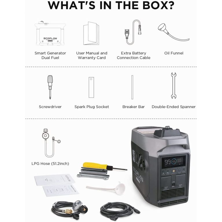 EcoFlow Smart Dual Fuel Generator,Gas/LPG Inverter Generator,Integrates with Delta Pro/Delta Max/DELTA 2,1800W AC Output,for Outdoor Camping,Home Backup,Emergency,RV,