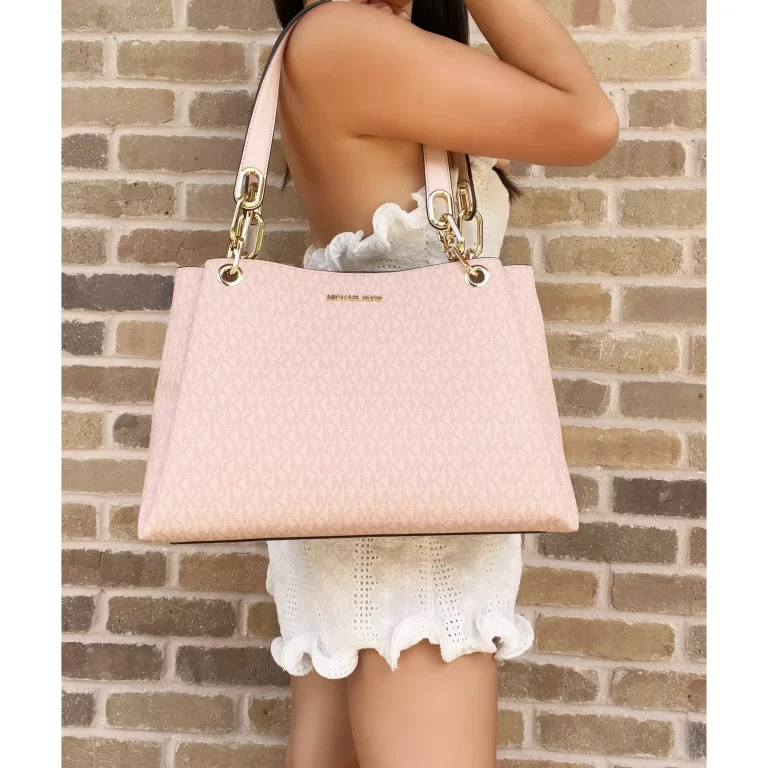 Michael Kors Trisha Nicole Large Triple Compartment Tote Powder Blush Mk Pink