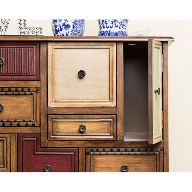 Furniture of America Farraery Wood 9-Drawer Accent Chest in Antique Walnut