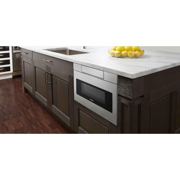 Sharp SMD2470ASY 24 Microwave Drawer with 1.2 cu. ft. Capacity Sensor Cook Automatic Defrost Clock 1000 Watts and Interior Light in Stainless Steel