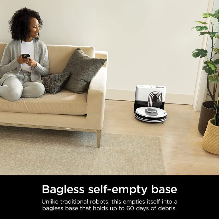 Shark AV2511AE AI Ultra Robot Vacuum, with Matrix Clean, Home Mapping, 60-Day Capacity Bagless Self Empty Base, Perfect for Pet Hair, Wifi, Compatible with Alexa, Black/Silver