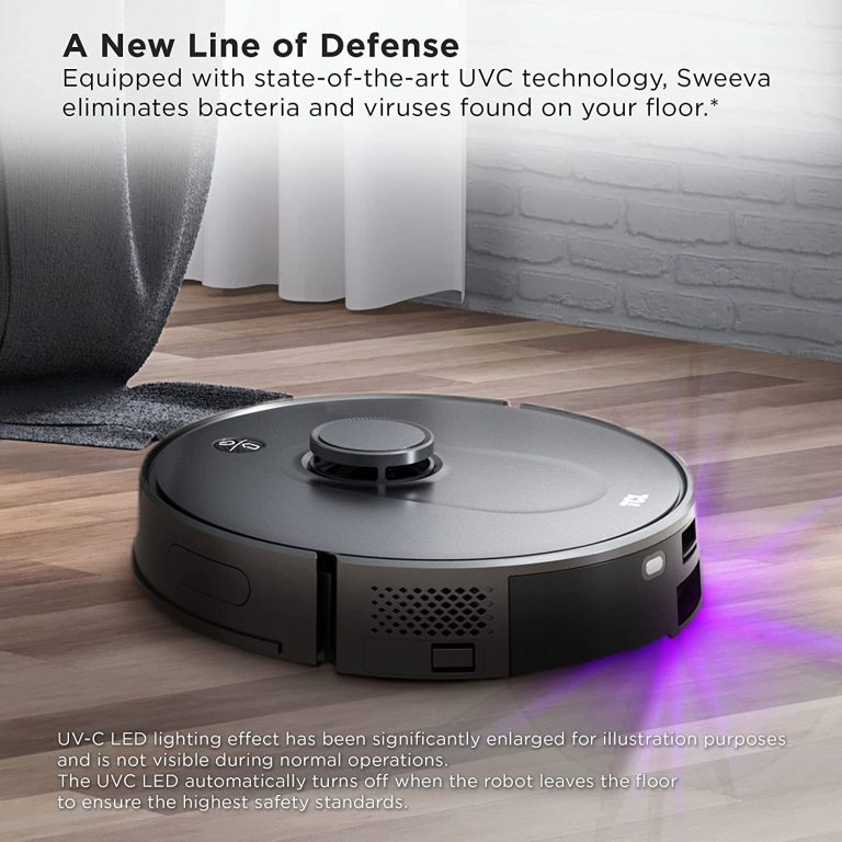 TCL Sweeva 6500 Smart Robot Vacuum with Auto-Empty Dustbin Tower, Empties itself up to 30 days, Perfect for Pets and Kids, App & Voice Control, For hard floors and carpets with Auto-Boost (RV6514B)