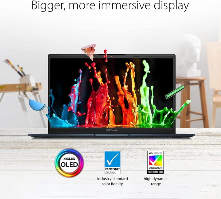 ASUS Vivobook Pro 15 OLED Laptop, 15.6†2.8K OLED Display, AMD Ryzen 7 6800H Mobile CPU, NVIDIA GeForce RTX 3050 Ti GPU, 16GB RAM, 1TB SSD, Windows 11 Home, Quiet Blue, M6500RE-EB74 Visit the ASUS Store
