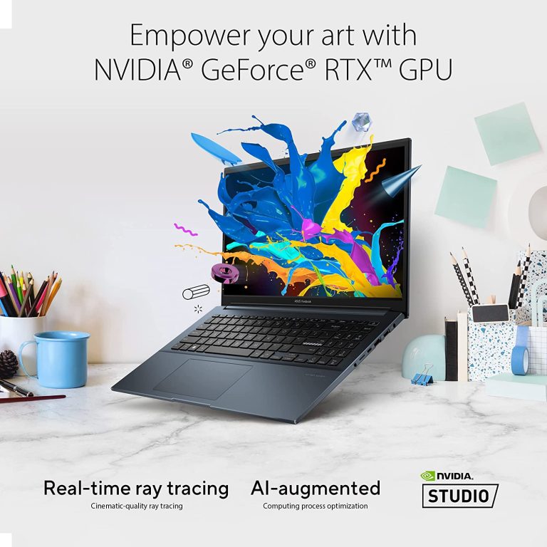 ASUS Vivobook Pro 15 OLED Laptop, 15.6†2.8K OLED Display, AMD Ryzen 7 6800H Mobile CPU, NVIDIA GeForce RTX 3050 Ti GPU, 16GB RAM, 1TB SSD, Windows 11 Home, Quiet Blue, M6500RE-EB74 Visit the ASUS Store