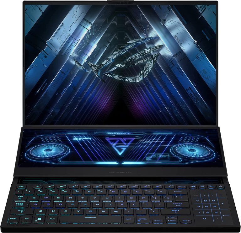 ASUS ROG Zephyrus Duo 16 (2022) Gaming Laptop, 16â€ Mini LED 240Hz/3ms, QHD 16:10 Display, 100% DCI-P3, NVIDIA GeForce RTX 4080, AMD Ryzen 9 7945HX, 32GB DDR5, 1TB SSD, Windows 11 Pro, GX650PZ-XS96
