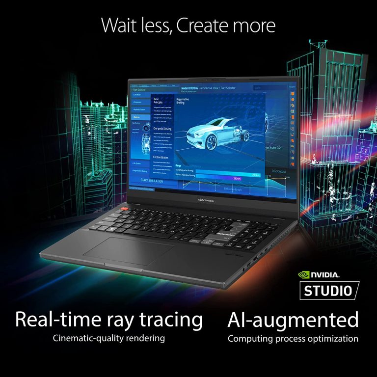 ASUS VivoBook Pro 15X OLED Laptop, 15.6†OLED Display, Intel Core i7-12650H CPU, NVIDIA GeForce RTX 3060 GPU, 16GB RAM, 1TB SSD, Windows 11 Home, Black, K6501ZM-EB74