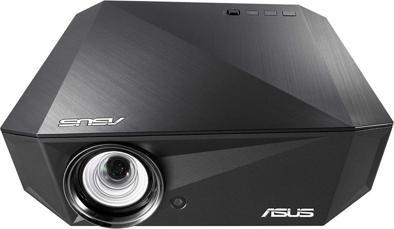 ASUS F1 LED Projector, FHD 1080P 1200 Lumens, 3D, Short Throw | Premium Audio by Harman Kardon | Wireless Projection | Remote Control | 2 Years Warranty