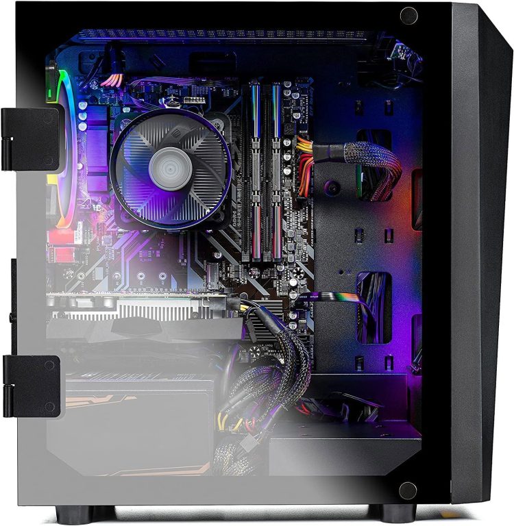 Skytech Blaze II Gaming PC Desktop – AMD Ryzen 5 5600G 3.9 GHz, RTX 3060, 500GB NVME SSD, 16G DDR4 3200, 600W Gold PSU, AC Wi-Fi, Windows 10 Home 64-bit