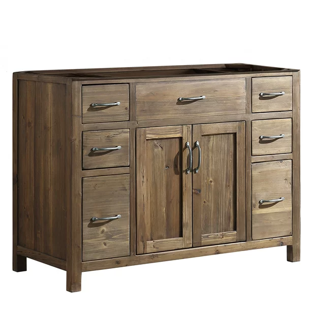 Bryson 48″ Farmhouse Single Sink Bathroom Vanity Base Only – Solid Reclaimed Wood Construction