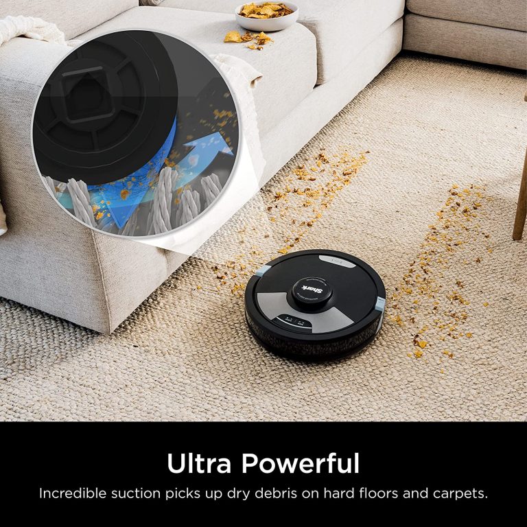 Shark AI Ultra 2in1 Robot Vacuum & Mop with Sonic Mopping, Matrix Clean, Home Mapping, HEPA Bagless Self Empty Base, CleanEdge Technology, for Pet Hair, Wifi, Works with Alexa, Black/Silver (RV2610WA)