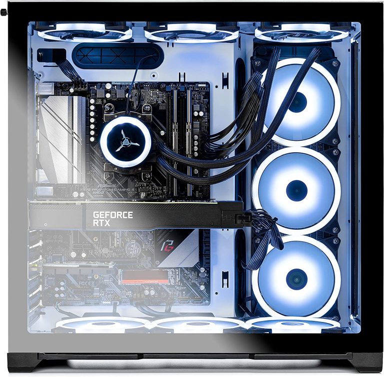 Skytech Prism II Gaming PC Desktop – AMD Ryzen 7 5800X 3.8 GHz, NVIDIA RTX 3080, 1TB NVME Gen4 SSD, 16GB DDR4 RAM 3200, 850W Gold PSU, 360mm AIO, 11AC Wi-Fi, Windows 11 Home 64-bit