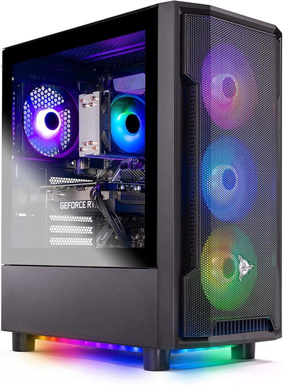 Skytech Shadow Gaming PC Desktop â€“ AMD Ryzen 5 3600 3.6 GHz, NVIDIA RTX 3060, 1TB NVME SSD, 16GB DDR4 RAM 3200, 600W Gold PSU, 11AC Wi-Fi, Windows 11 Home 64-bit