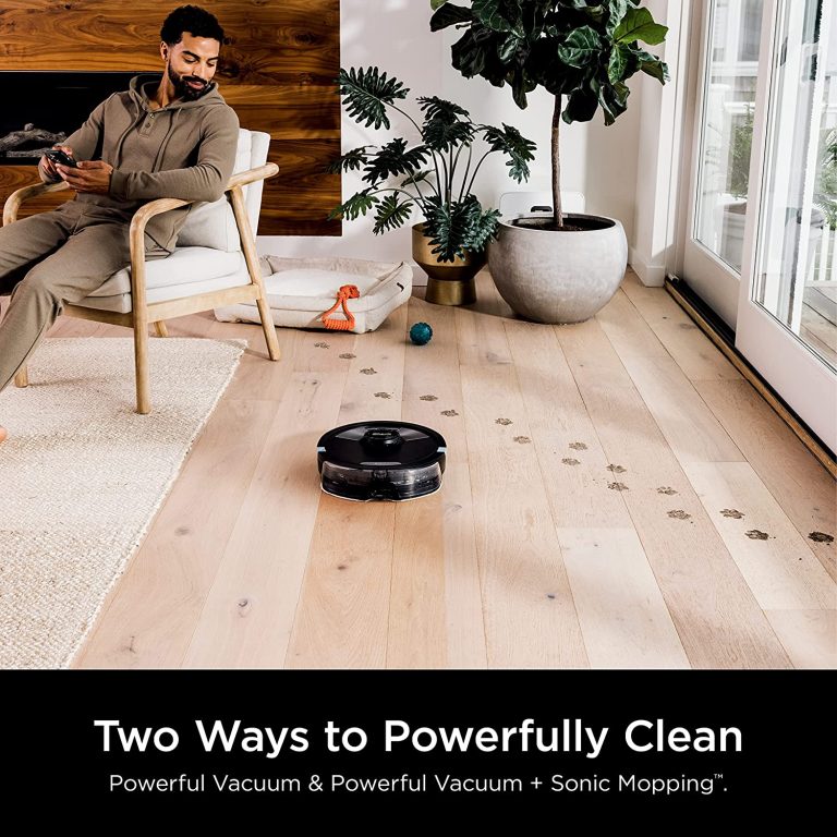 Shark AI Ultra 2in1 Robot Vacuum & Mop with Sonic Mopping, Matrix Clean, Home Mapping, HEPA Bagless Self Empty Base, CleanEdge Technology, for Pet Hair, Wifi, Works with Alexa, Black/Silver (RV2610WA)