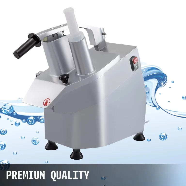 VEVORbrand 110V Commercial Food Processor 2 Feeding Holes, 550W Electric Vegetable Slicer 1600 RPM, Stainless Steel Vegetable Processor