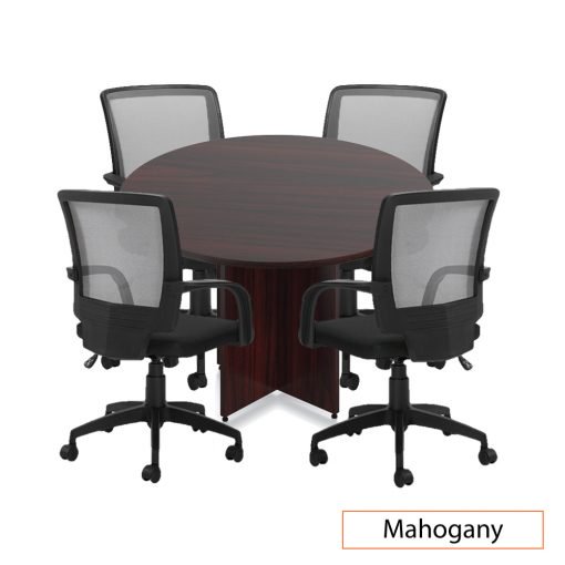 Round Table 48″ with 4 Chairs (G10900B) – Espresso