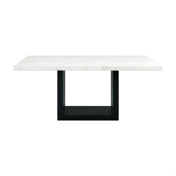 Picket House Furnishings Willow White Marble Standard Height Dining Table
