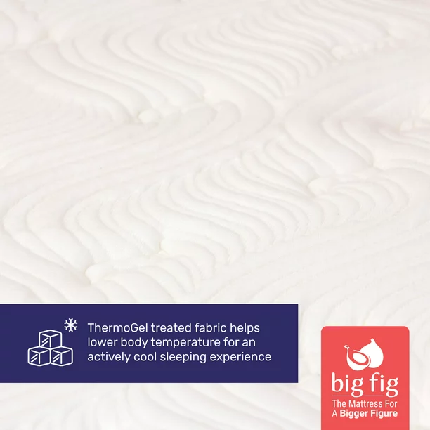 Big Fig 13″ – King Hybrid Mattress With Cooling Gel, Supports Up to 1,100 lbs.