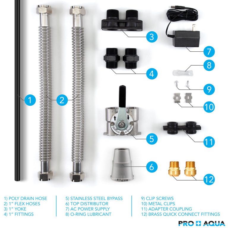 PRO+AQUA Whole House Filter System For Well Water, High Capacity, Proven Contaminant Removal, Auto-Clean, Small Footprint, Zero Water Pressure Drop, US Customer Support, 5 Year Warranty, Built in