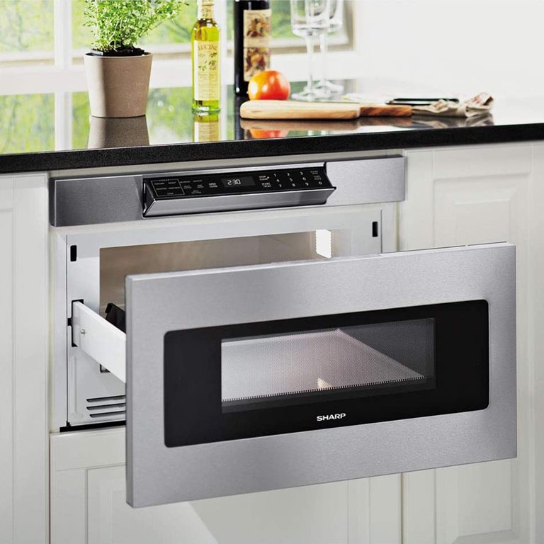 Sharp 30-Inch 1.2 Cu. Ft. 950W Sharp Stainless Steel Microwave Drawer Oven (SMD3070ASY) – (Open Box)