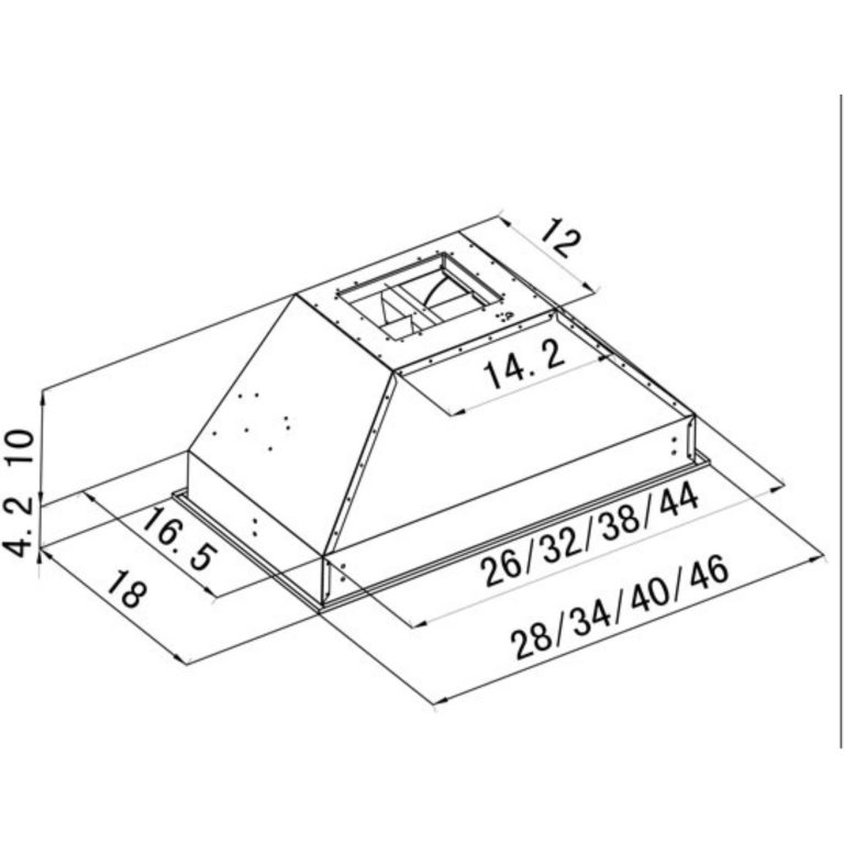 ZLINE 46 in. Outdoor Range Hood Insert in Stainless Steel (698-304-46)