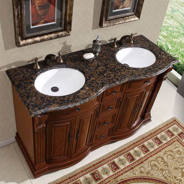 Monica Double Sink Bathroom Vanity Cabinet