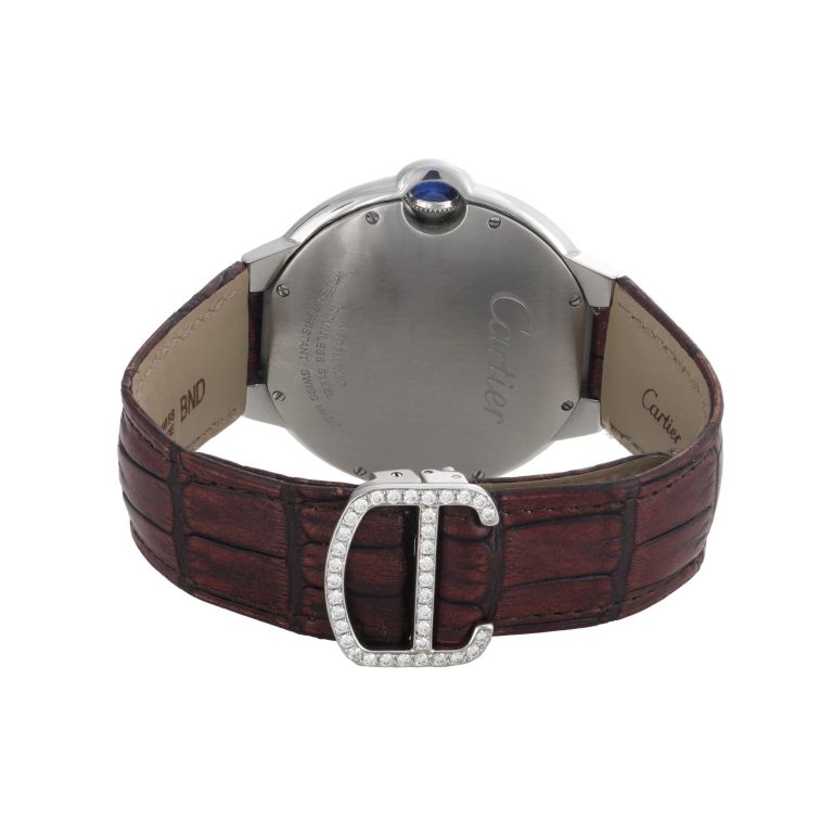 Ballon Bleu De Cartier 42mm Mens Silver Dial Diamond Watch Ref. W69016Z4 3.50 CT
