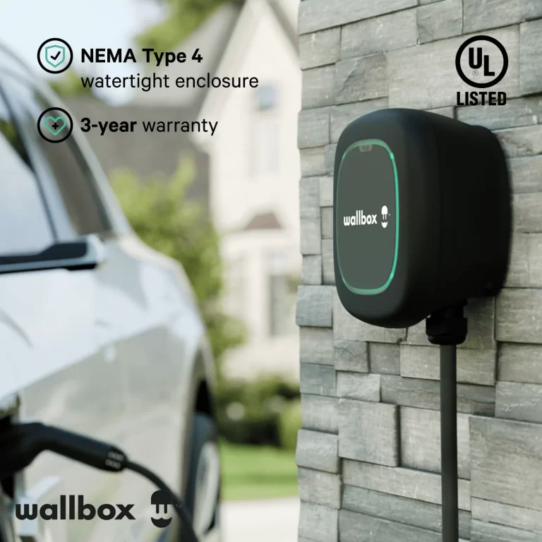 Pulsar Plus Level 2 Electric Vehicle Smart Charger – 48 Amp Hardwired Ultra Compact, WiFi, Bluetooth, Alexa and Google Home – 25 Foot Cable – UL Certified – OCPP Enabled – Indoor/Outdoor – by