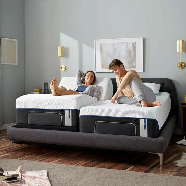 Furgle Split King Size Adjustable Bed Base Frame for Stress Management with Massage, Remote Control